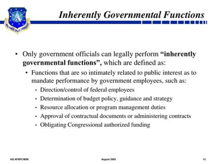What are inherently governmental functions?