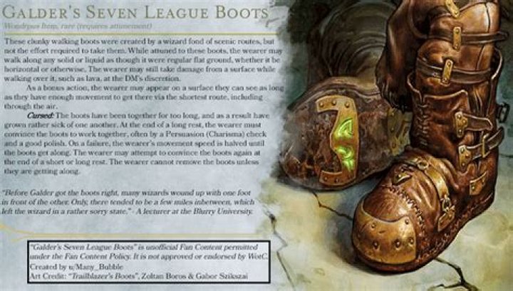 What are seven league boots?