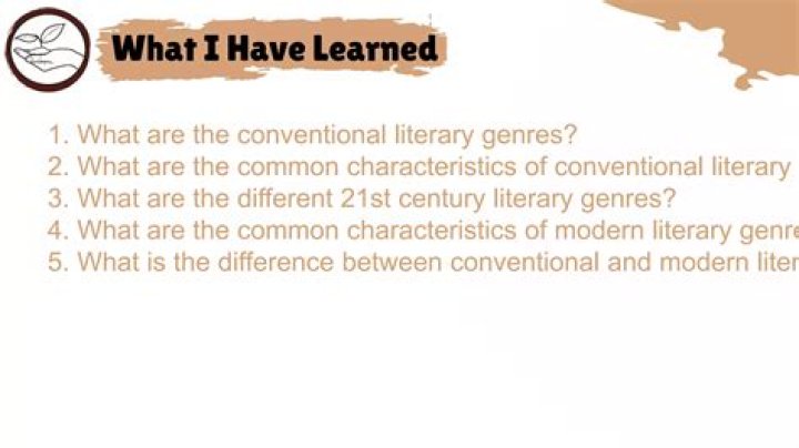 What are the conventional literary genres?