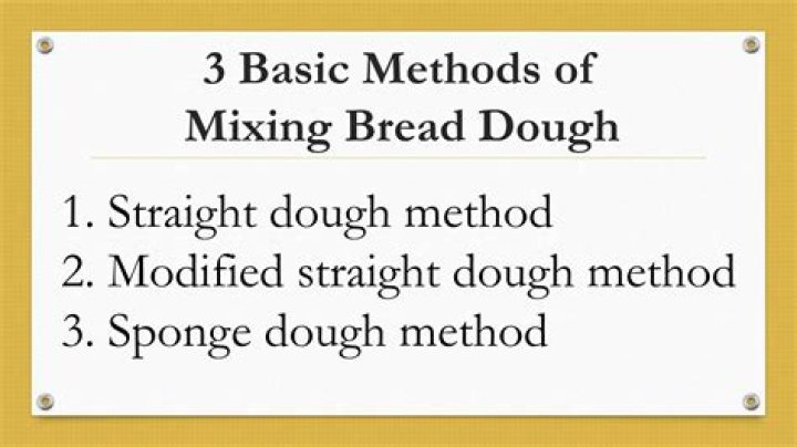 What are the steps in the straight dough mixing method?