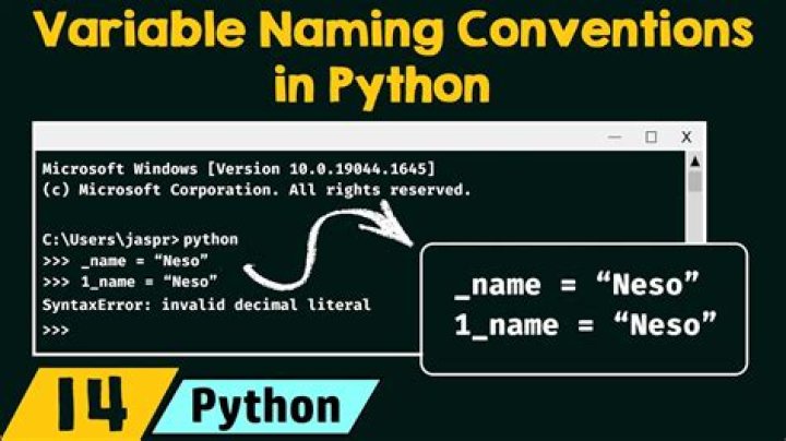 What are variable naming conventions in python?