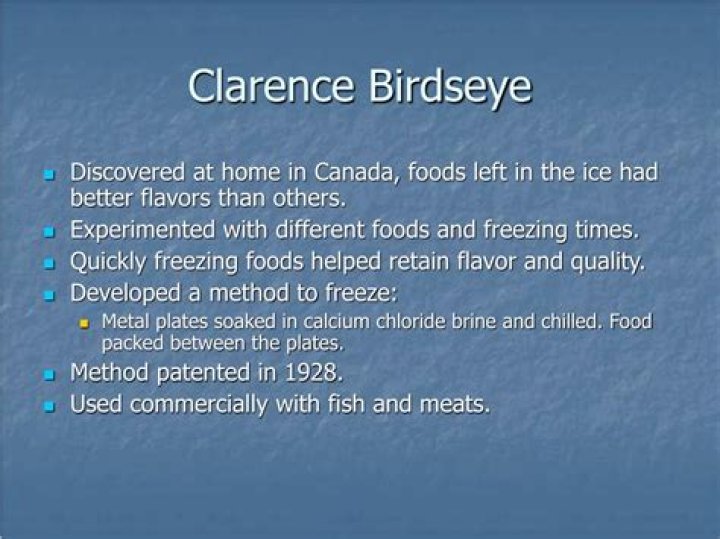 What did clarence birdseye invent?