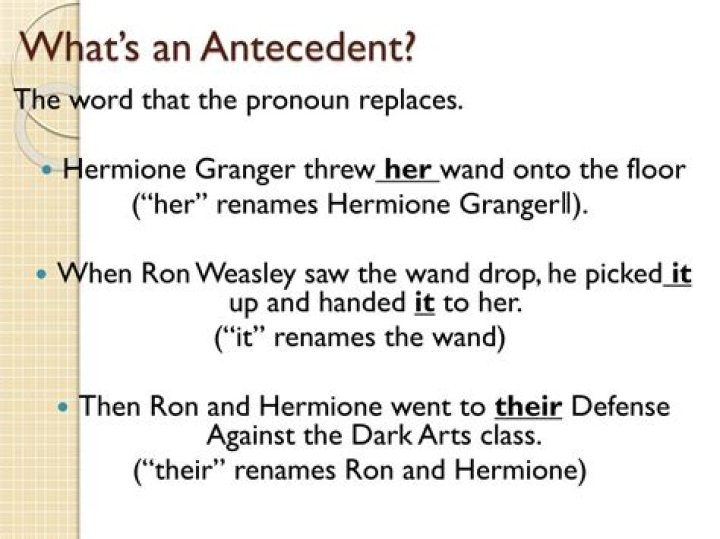 What does antecedent mean?