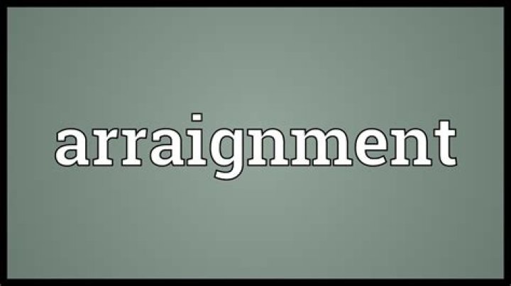 What does arraigned mean?