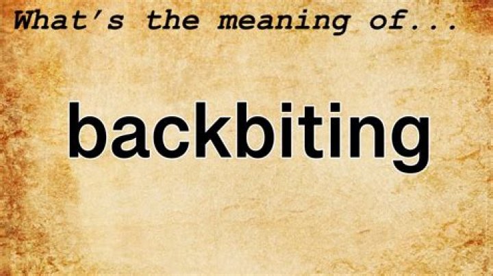 What does backbiting mean?