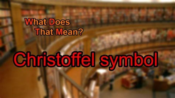 What does christoffel name mean?