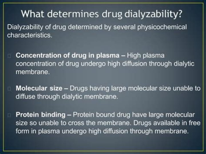 What does dialyzability mean?