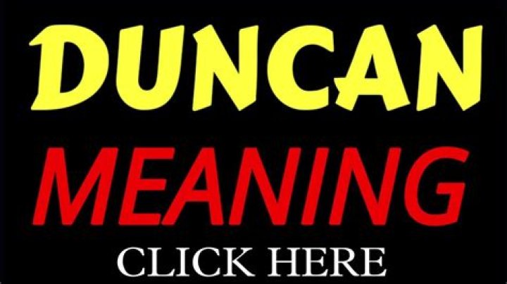 What does duncan mean?