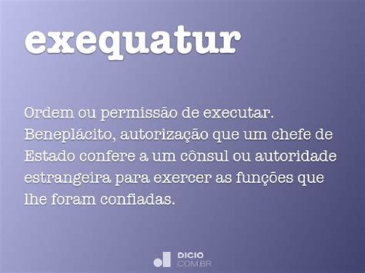 What does exequatur meaning?