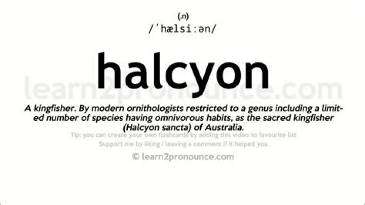 What does halcyon mean?