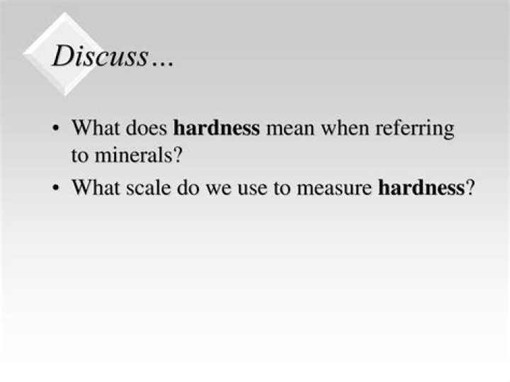 What does hardness mean?
