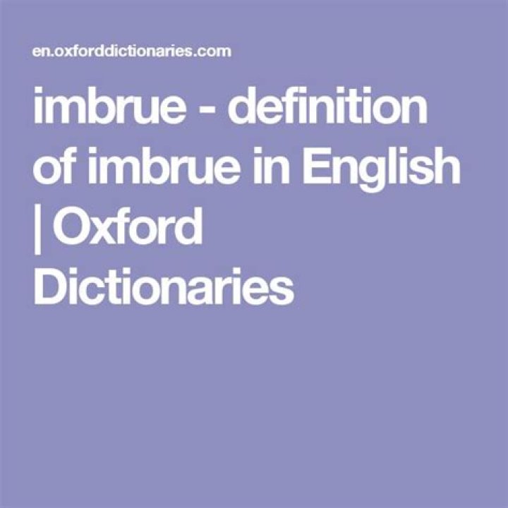 What does imbrue definition?