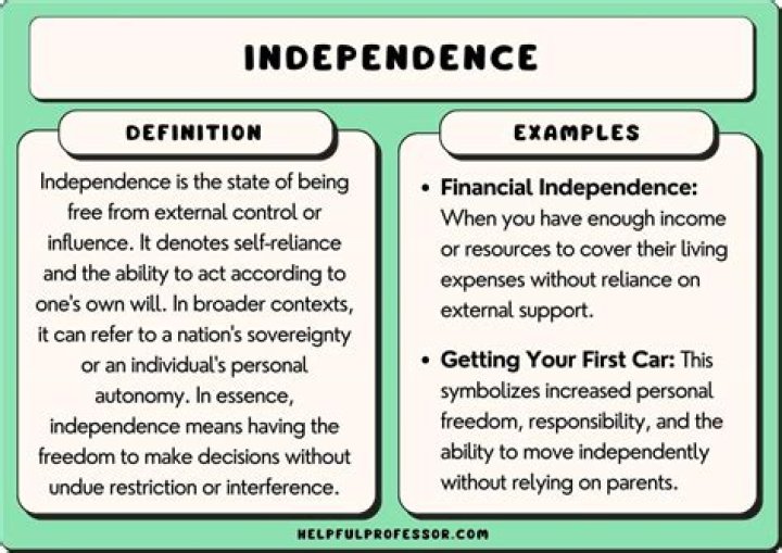 What does independence mean?