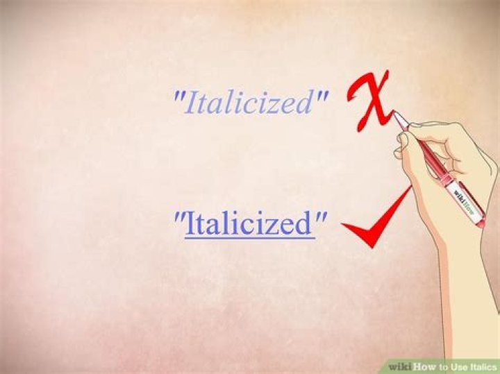 What does italicized mean?