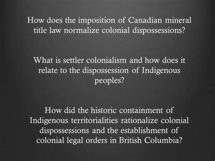 What does land dispossession mean?