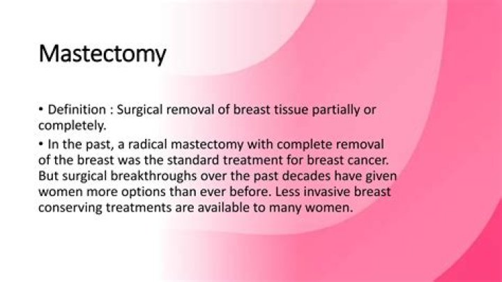 What does mastectomy mean?