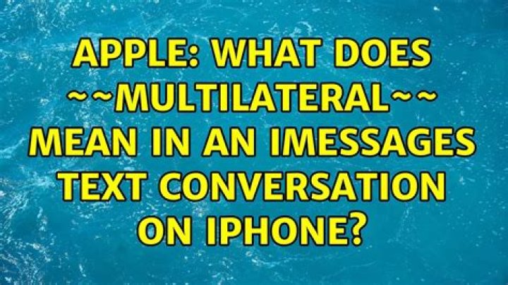 What does multilateral mean?