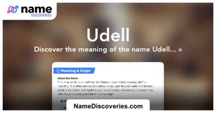 What does name udell mean?