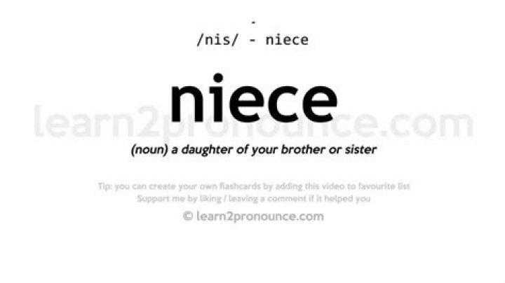 What does niece mean?