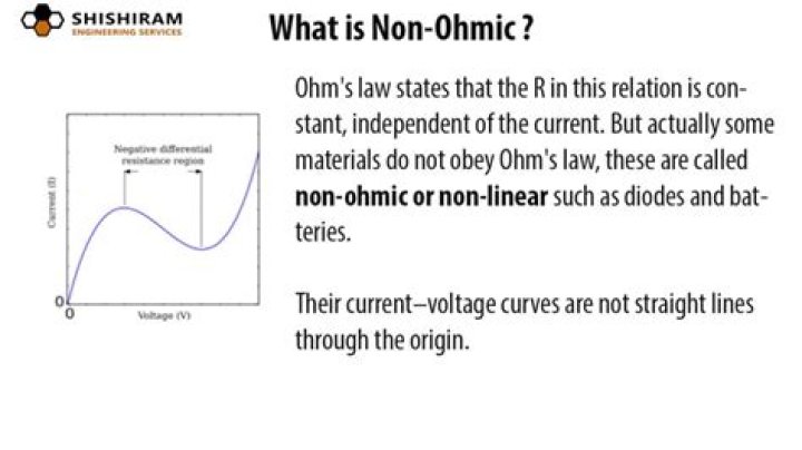 What does non ohmic mean?