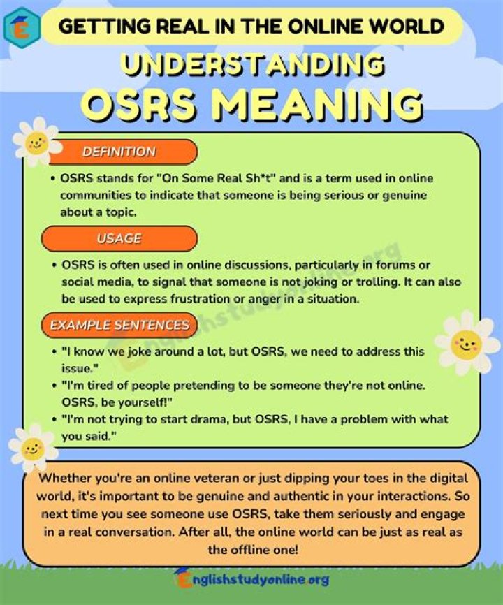 What does osrs mean?