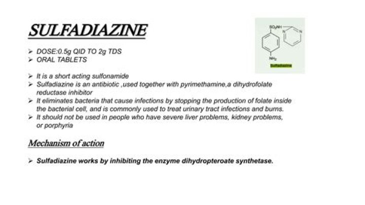 What does sulfadiazine treat?