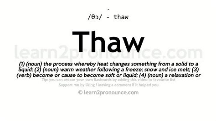 What does thaw mean?
