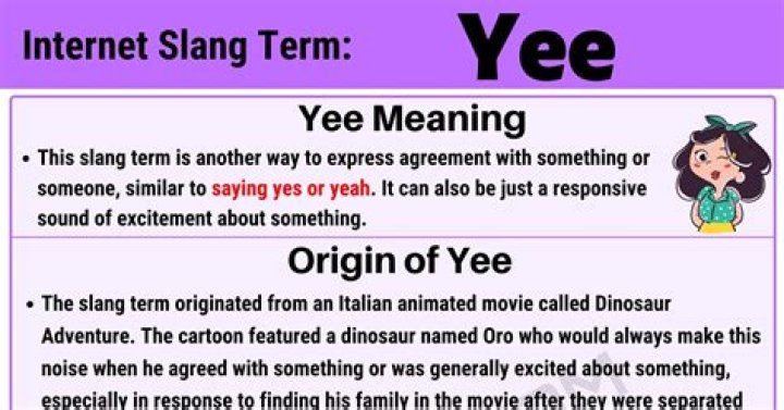 What does yee mean?