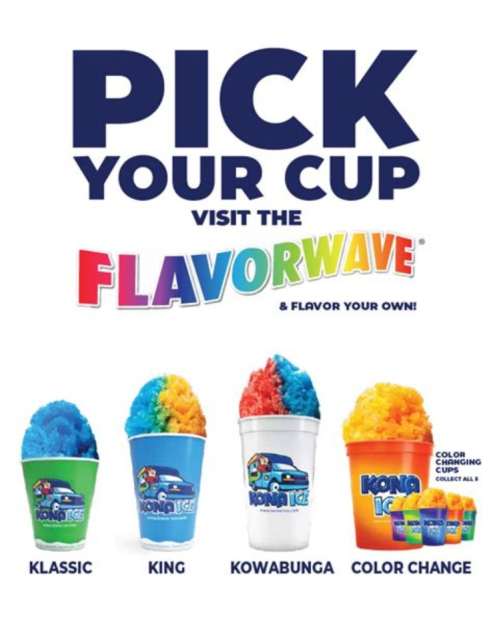 What flavor is island rush kona ice?