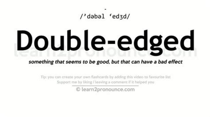 What is a double edged compliment?