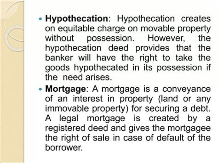 What is a hypothecated account?