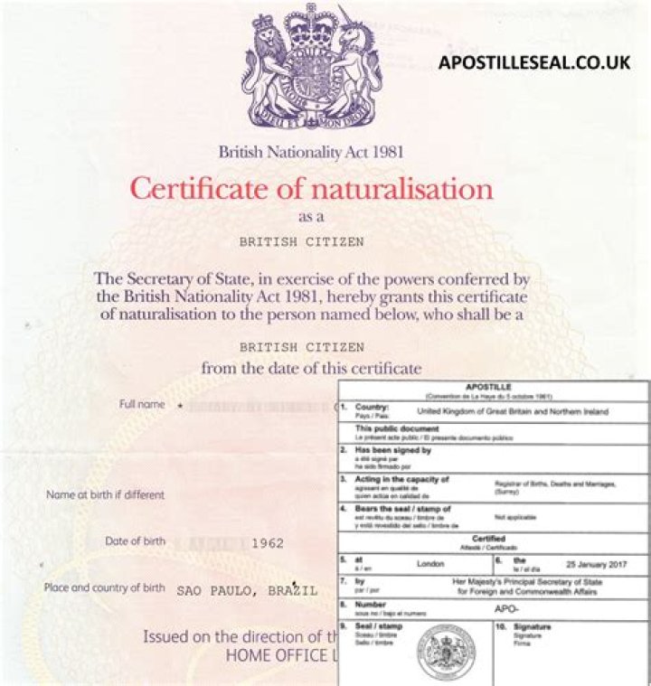 What is a naturalisation or registration certificate?