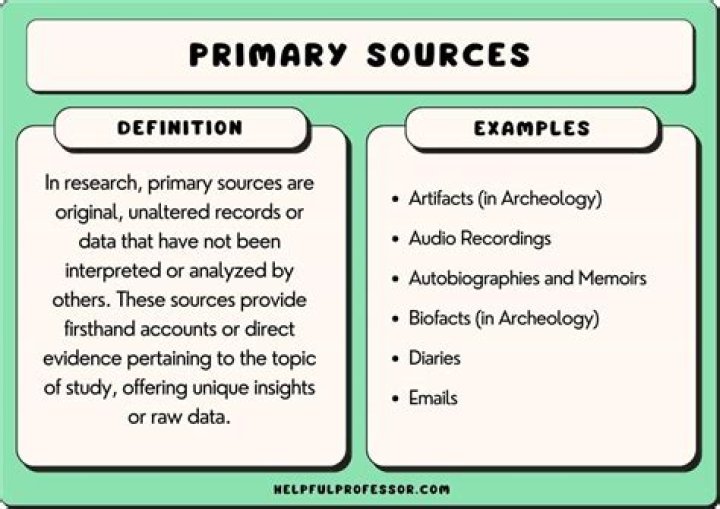 What is a primary source?