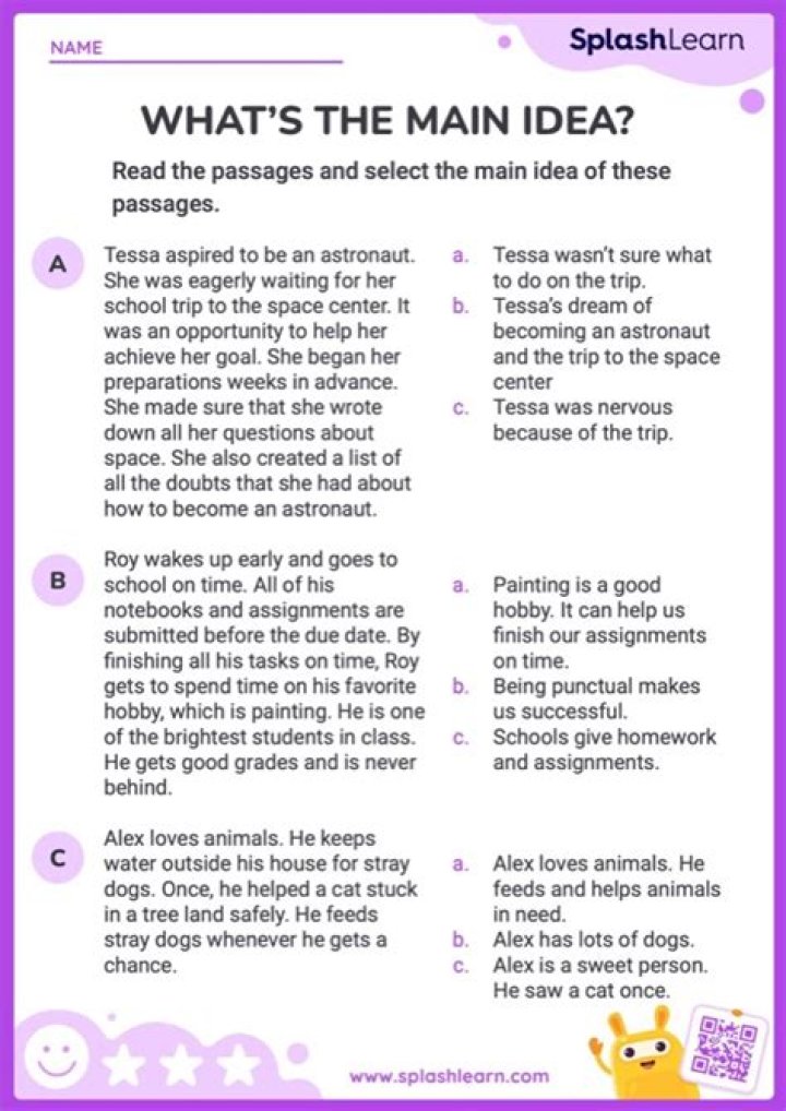 What is a sub idea in english?