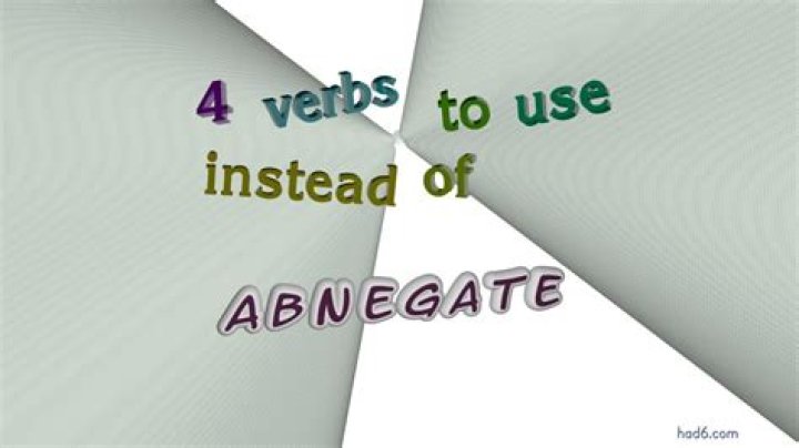 What is abnegate sentence?