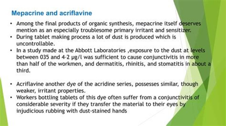 What is acriflavine dye?
