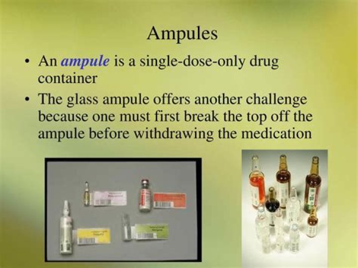 What is ampule medication?