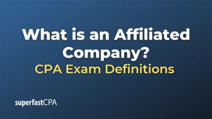What is an affiliated company?