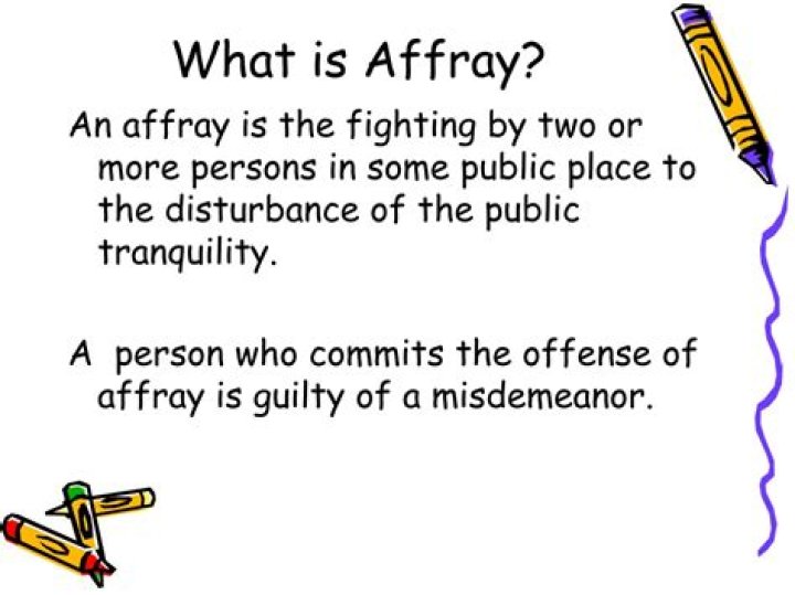 What is an affray?