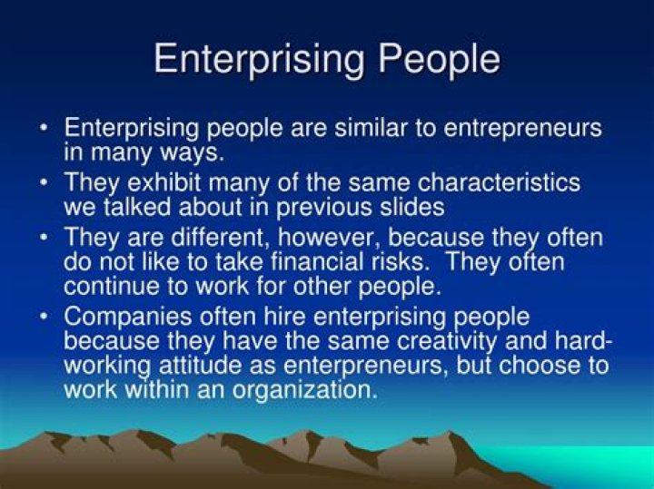 What is an enterprising person?