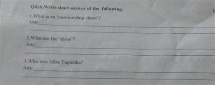 What is an unrewarding chore?