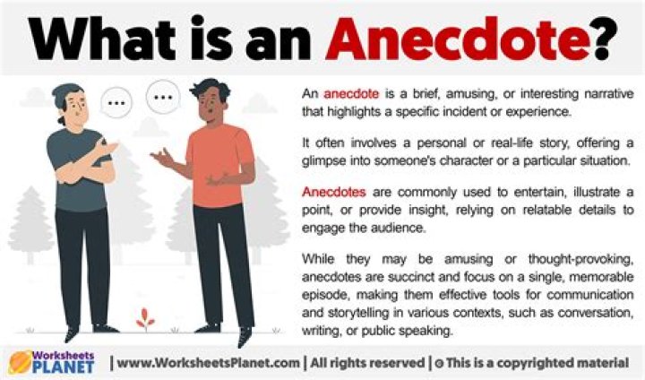 What is anecdote statistics?