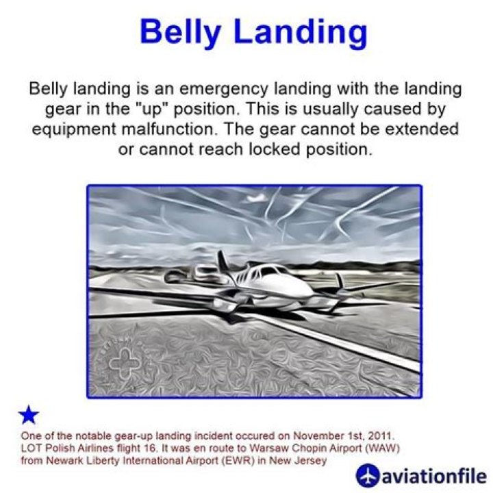 What is belly landing?