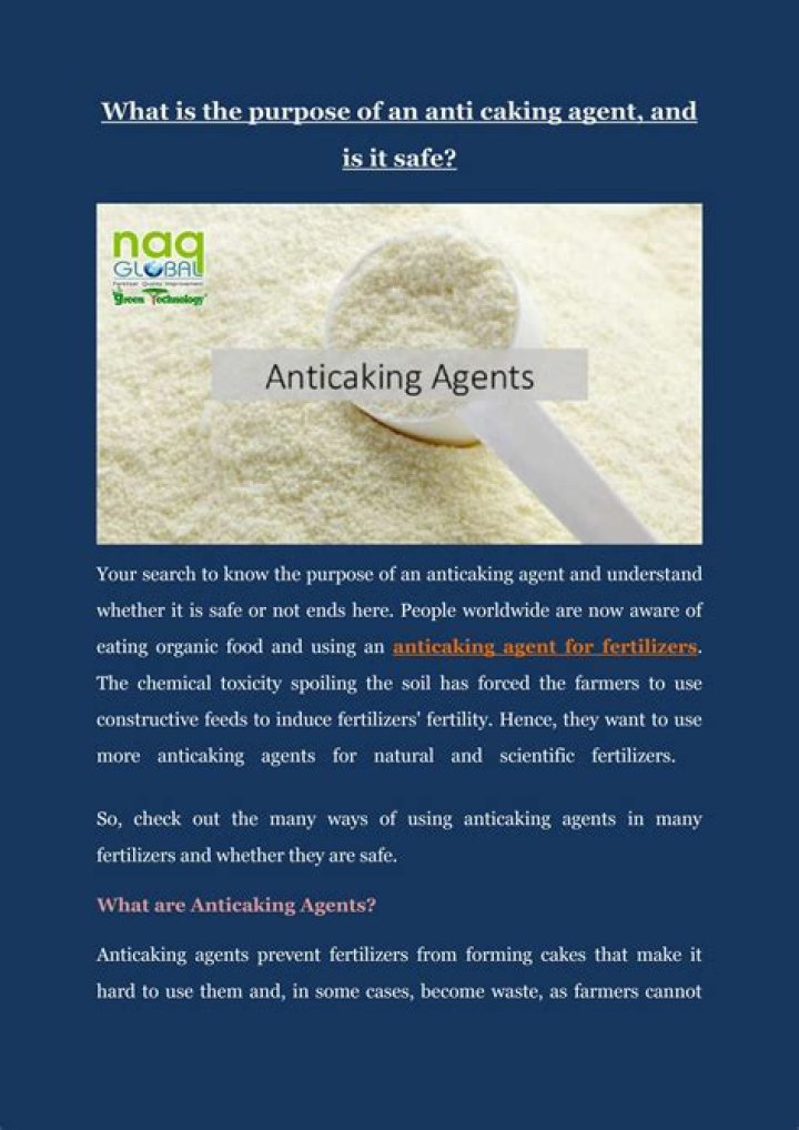 What is caking agent?