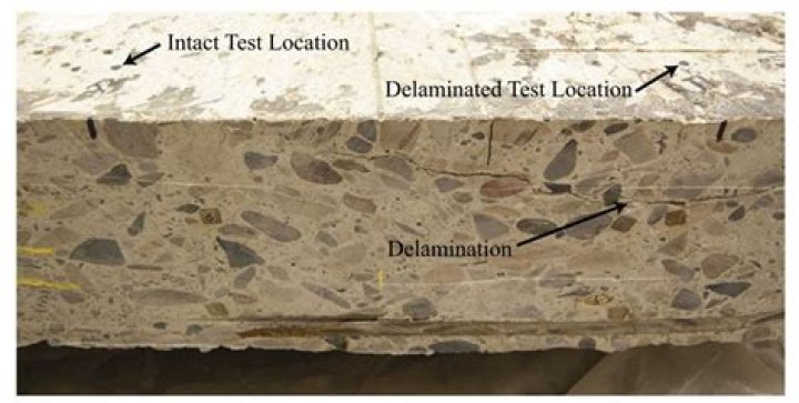 What is delaminated concrete?