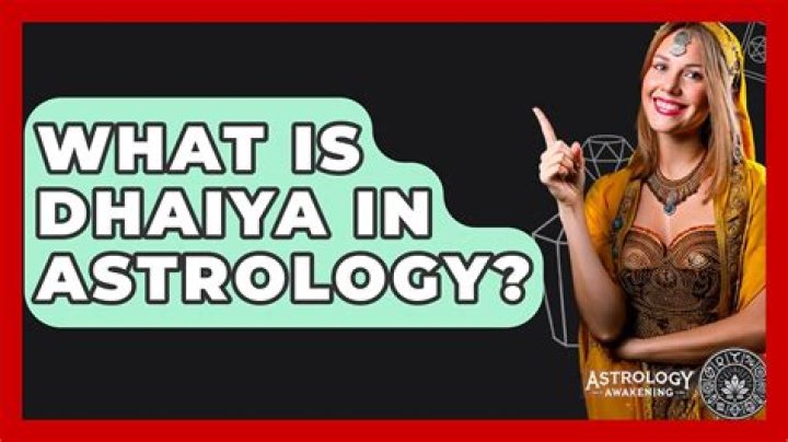 What is dhaiya in astrology?