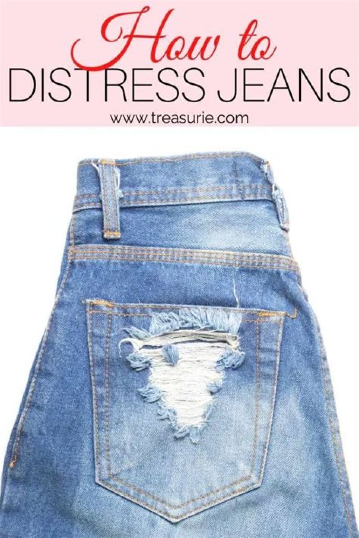What is distressing jeans?