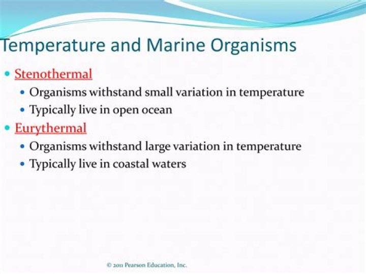 What is eurythermal organisms?