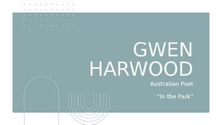 What is in the park by gwen harwood about?