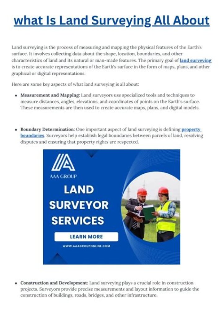 What is land surveying all about?